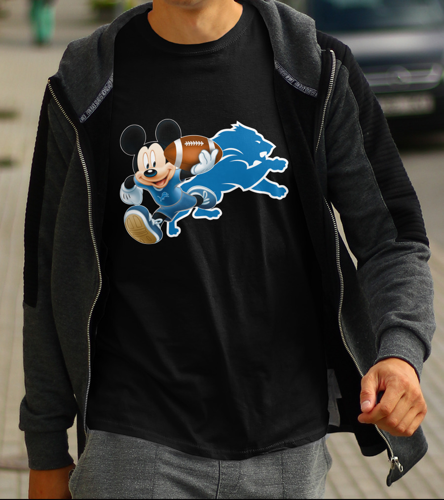Mickey Mouse Detroit Lions Football T-Shirt