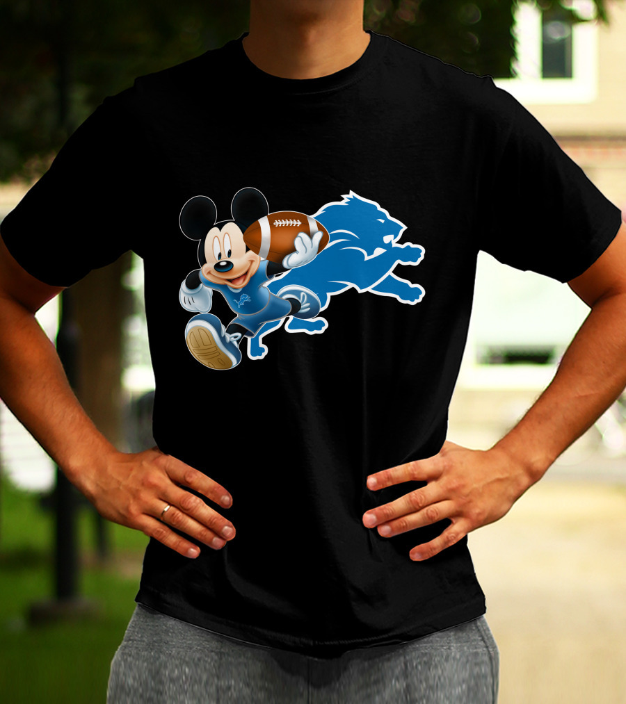 Mickey Mouse Detroit Lions Football T-Shirt