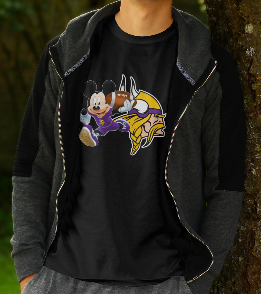 Mickey Mouse Minnesota Vikings Football Fusion T-Shirt