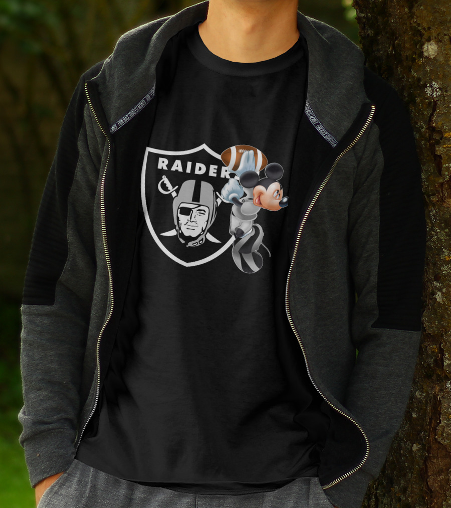 Mickey Lvr Raiders Football T-Shirt