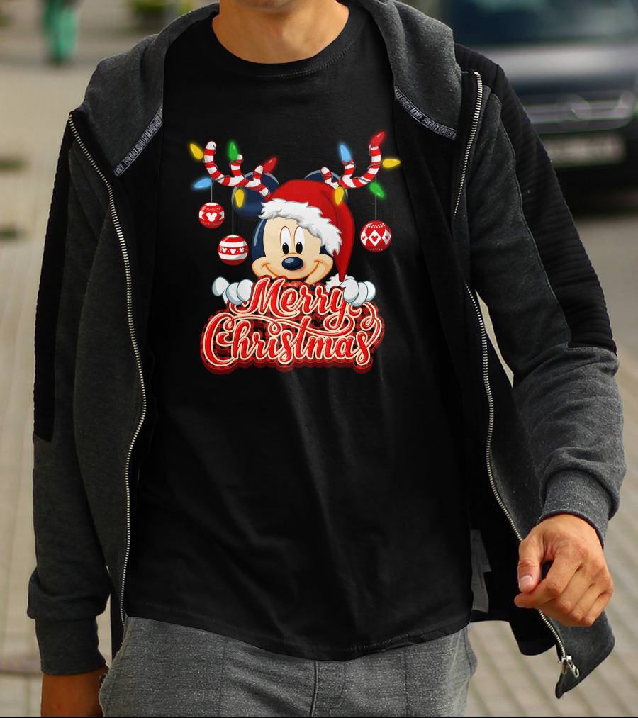Mickey Mouse Merry Christmas Festive T-Shirt