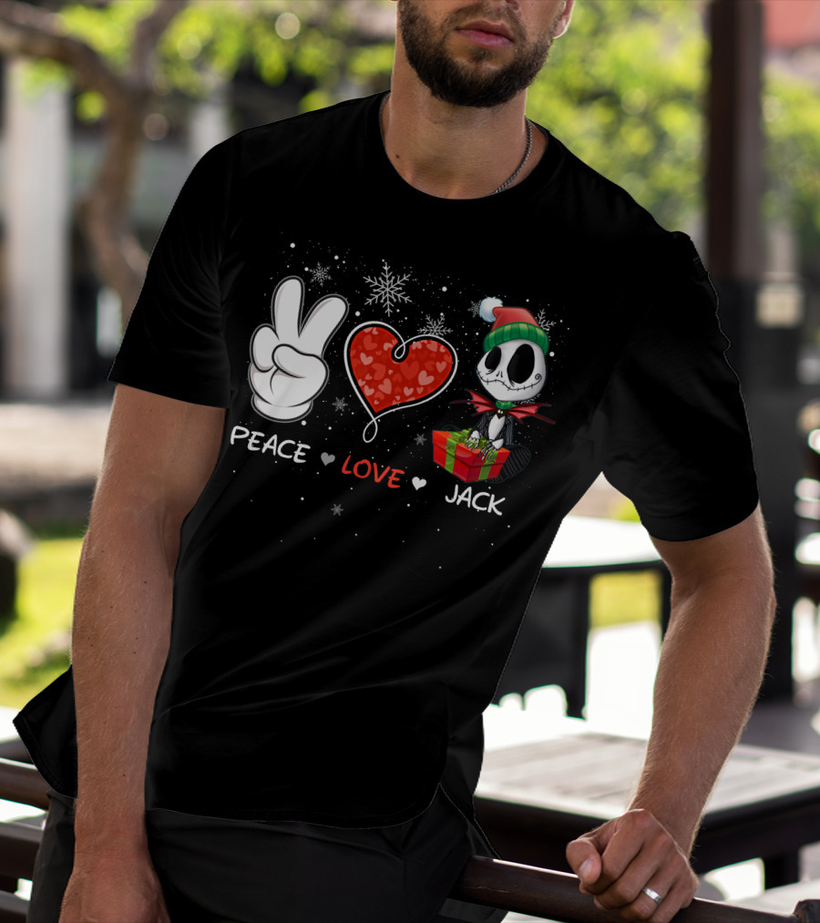 Peace Love Jack Christmas Gift T-Shirt