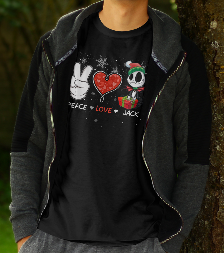 Peace Love Jack Christmas Gift T-Shirt