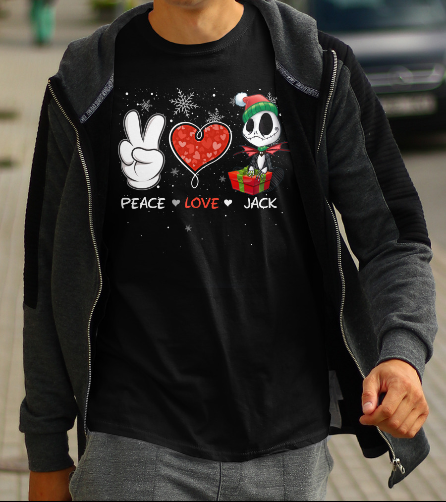 Peace Love Jack Christmas Gift T-Shirt