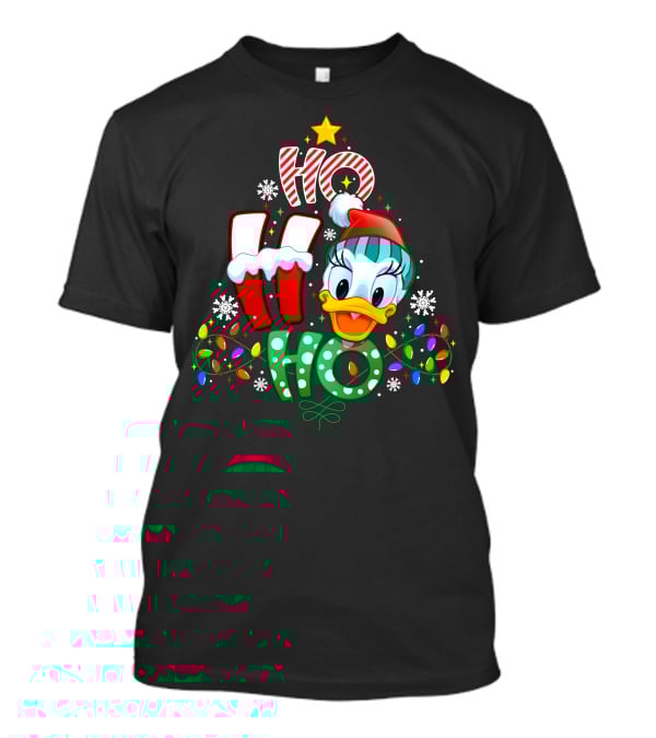 Ho Ho Ho Daisy Holiday Lights Christmas T-Shirt