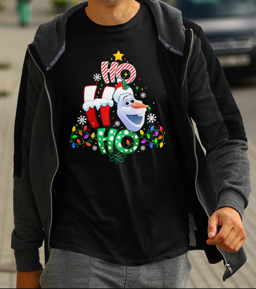 Ho Ho Ho Olaf Christmas Holiday Lights T-Shirt