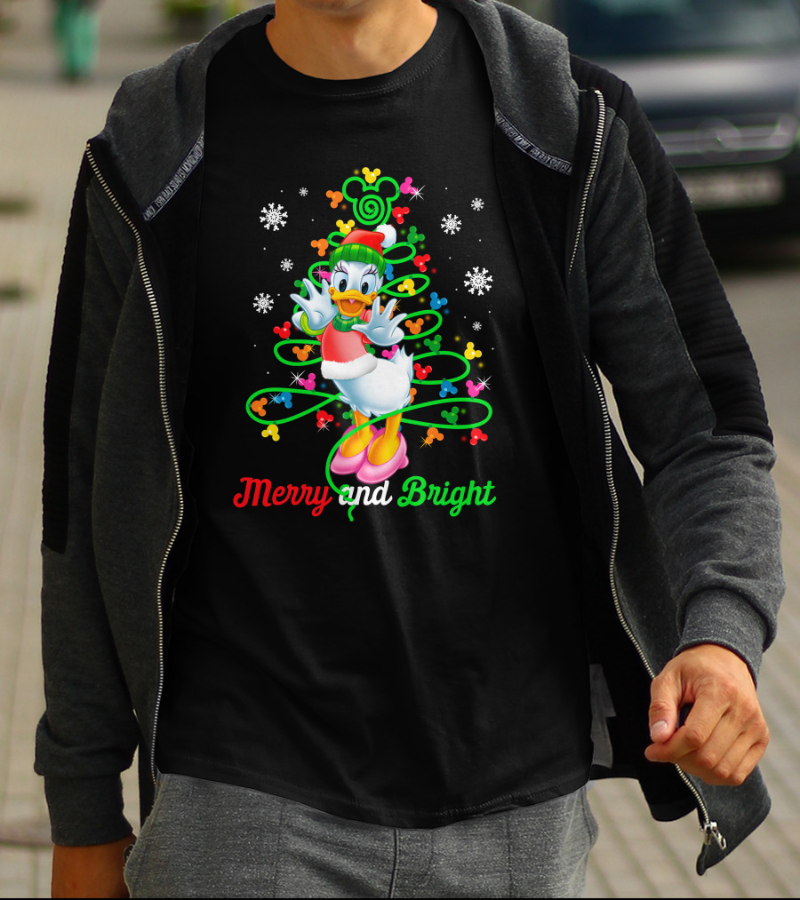 Merry And Bright Daisy Holiday Celebration T-Shirt