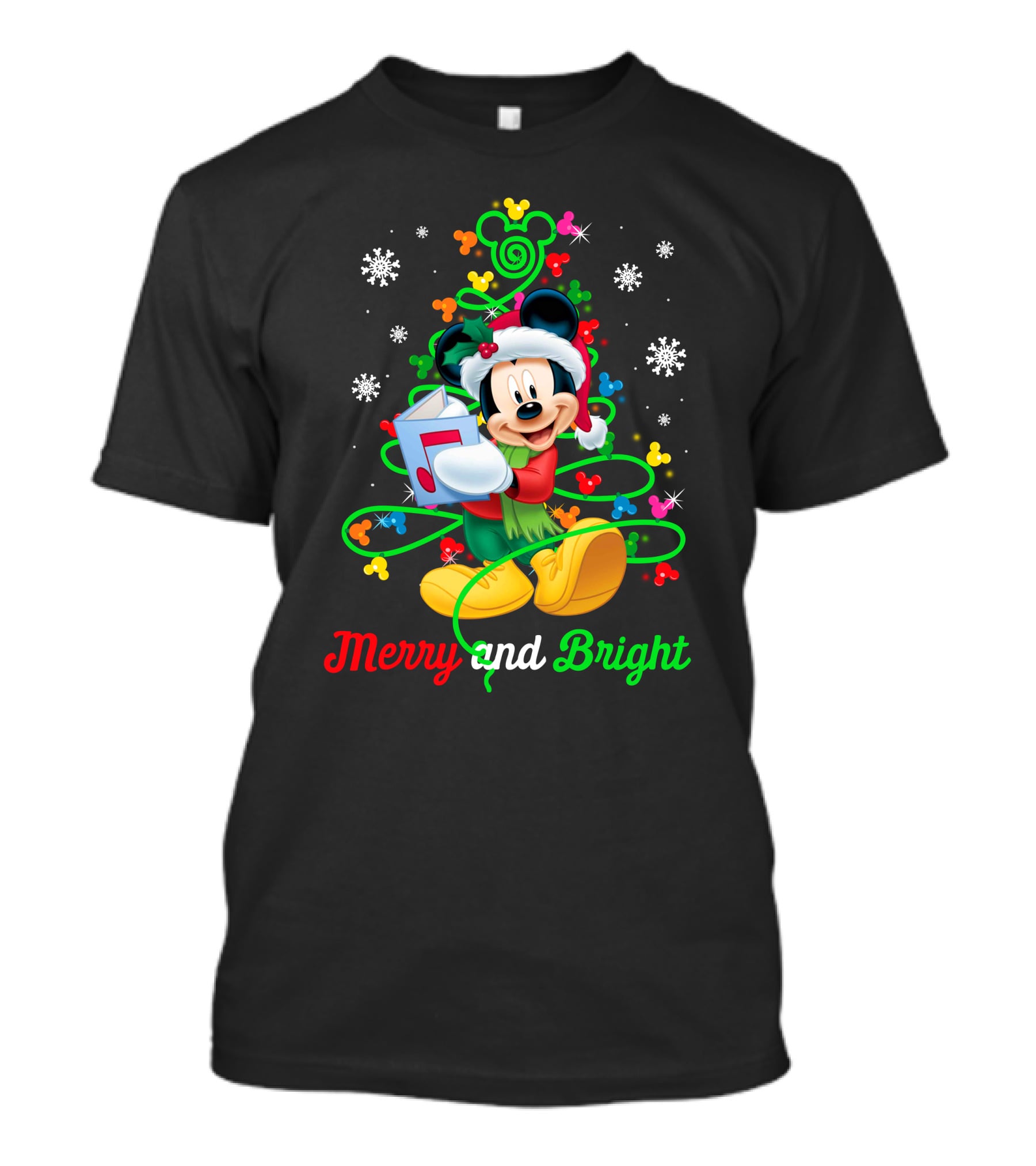 Mickey Mouse Merry And Bright Christmas Holiday Magic T-Shirt
