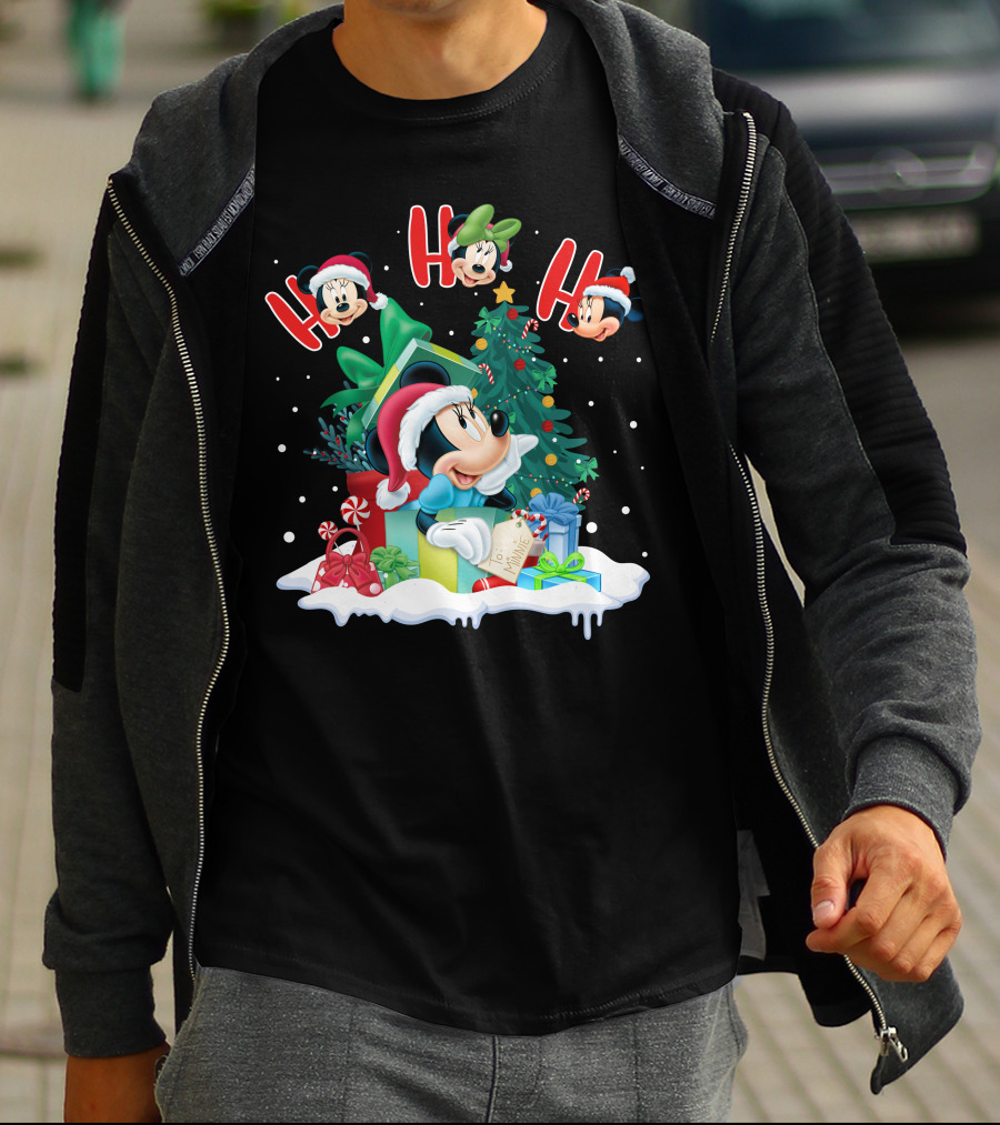 Ho Ho Ho Merry Christmas Minnie Mouse Holiday Magic T-Shirt
