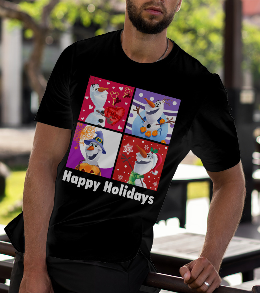 Happy Holidays Olaf Seasonal Celebrations T-Shirt