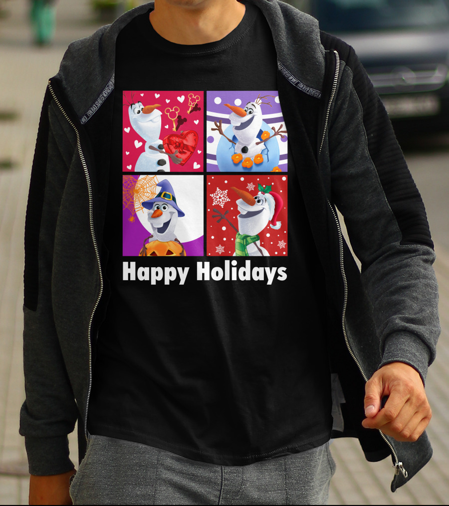 Happy Holidays Olaf Seasonal Celebrations T-Shirt