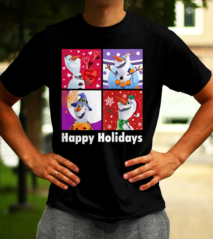 Happy Holidays Olaf Seasonal Celebrations T-Shirt
