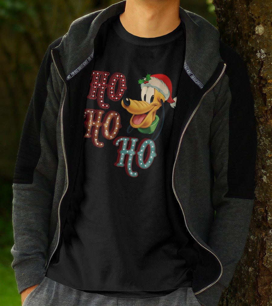 Ho Ho Ho Pluto Christmas Santa Hat T-Shirt