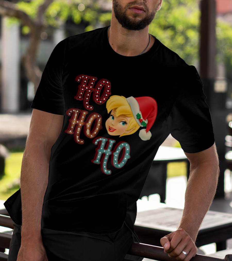 Ho Ho Ho Tinkerbell Santa Hat Christmas T-Shirt