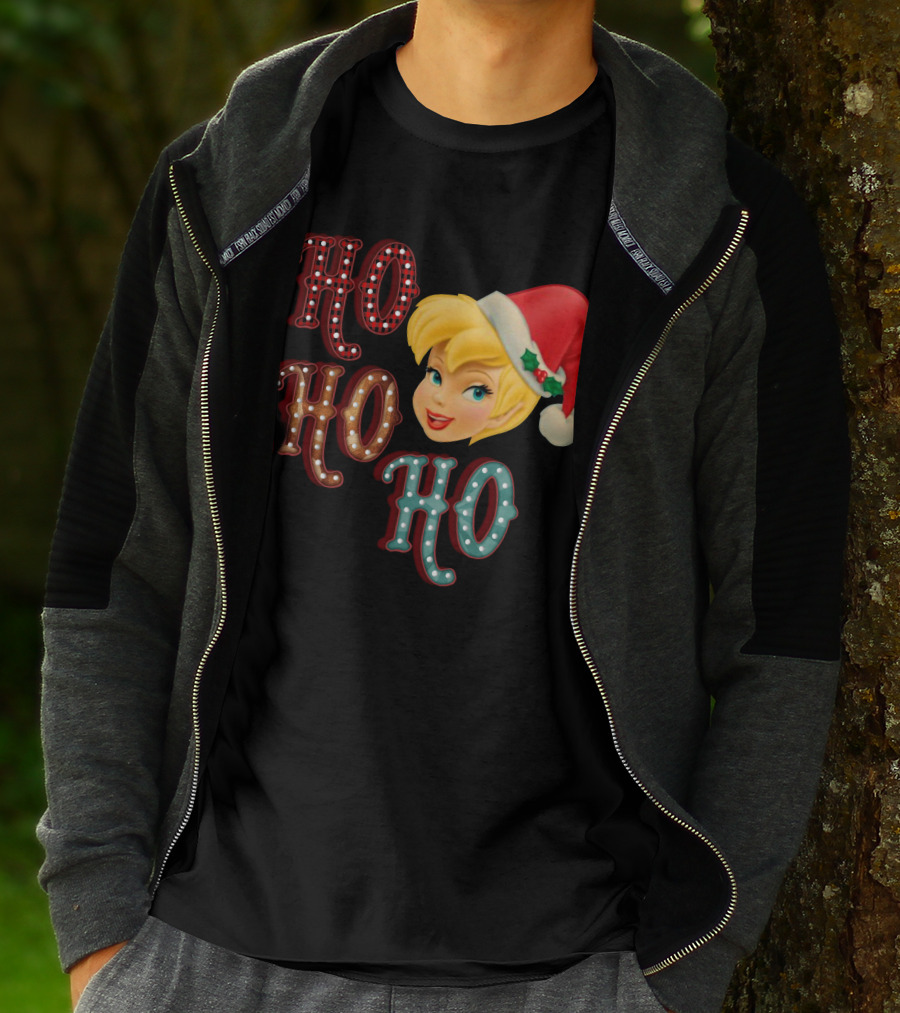 Ho Ho Ho Tinkerbell Santa Hat Christmas T-Shirt