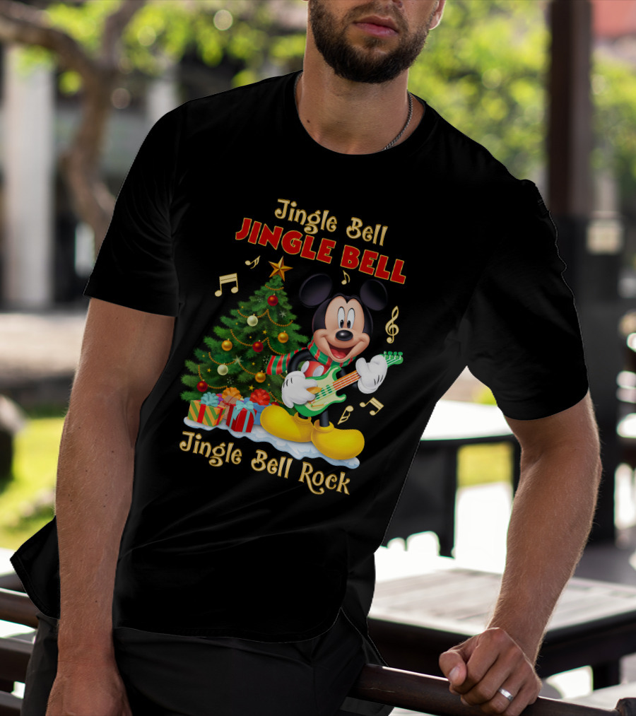 Jingle Bell Jingle Bell Jingle Bell Rock Mickey T-Shirt