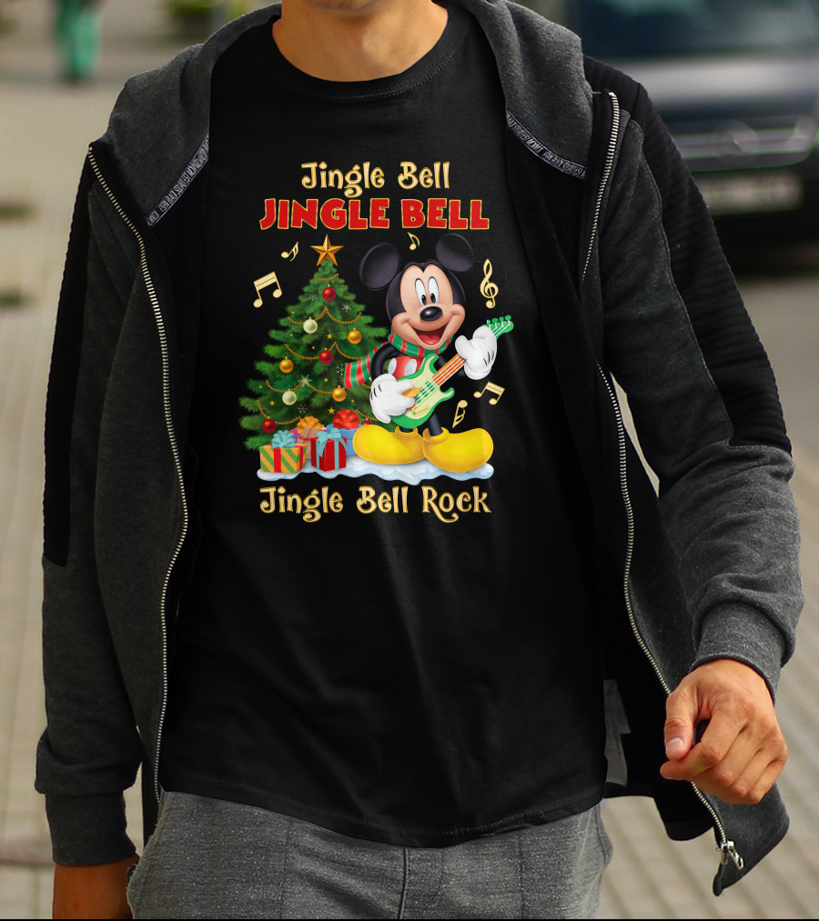Jingle Bell Jingle Bell Jingle Bell Rock Mickey T-Shirt