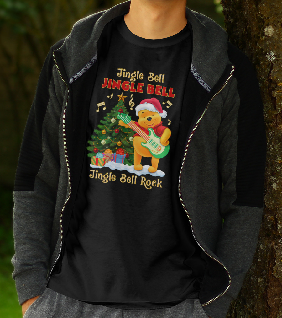 Jingle Bell Jingle Bell Jingle Bell Rock Christmas Pooh T-Shirt