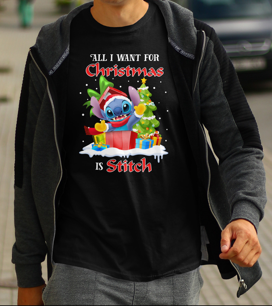 All I Want For Christmas Is Stitch T-Shirt