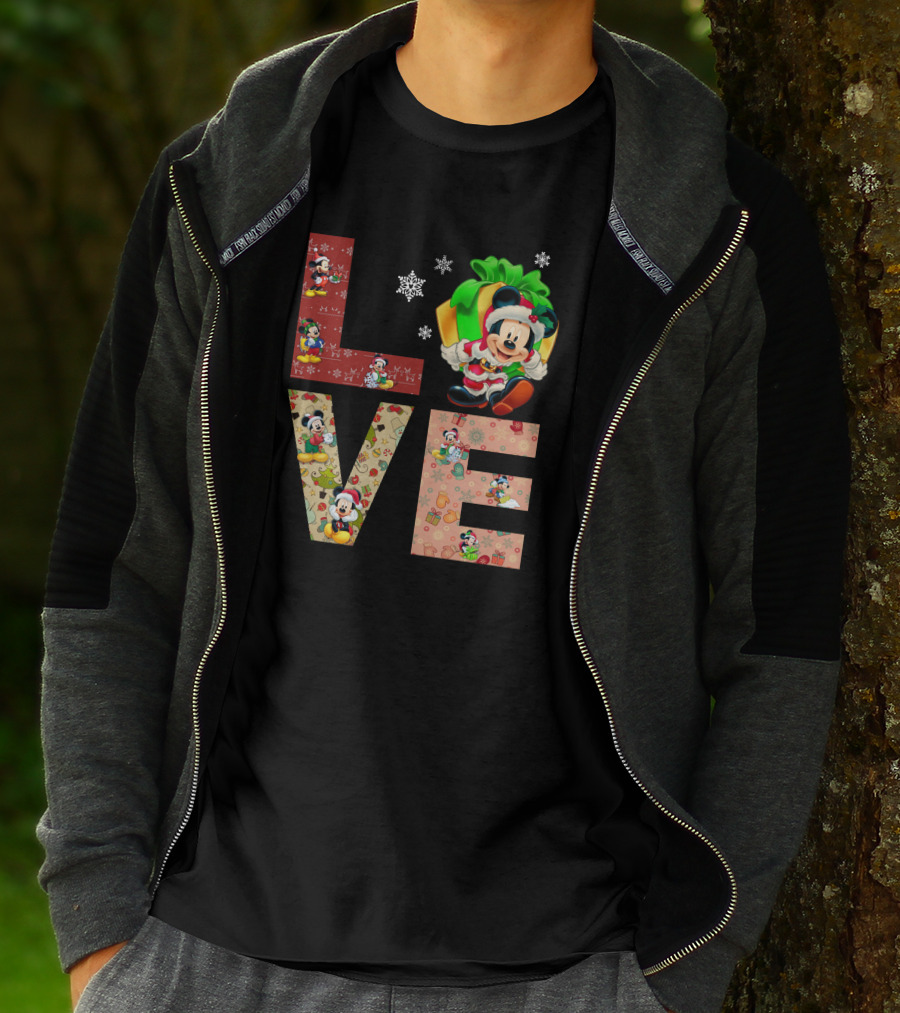 Love Mickey Christmas Holiday Season T-Shirt