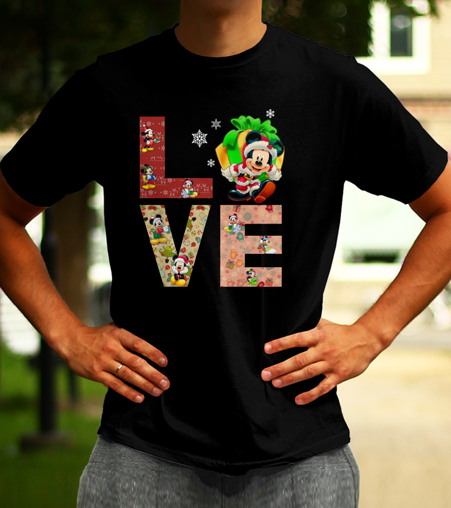 Love Mickey Christmas Holiday Season T-Shirt