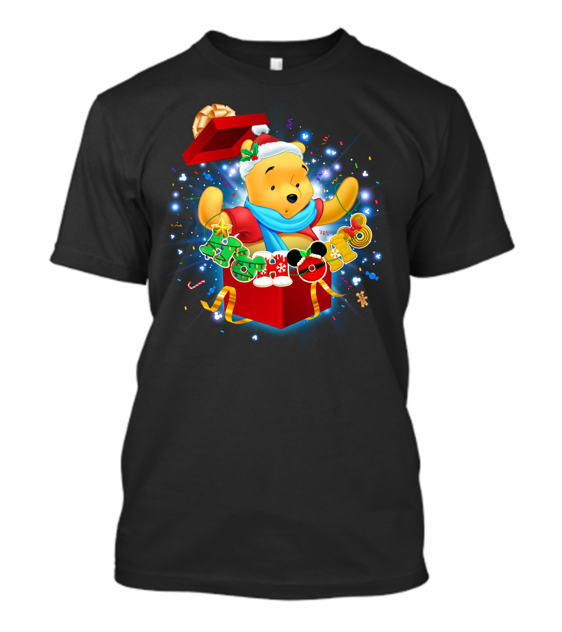 Winnie The Pooh Christmas Gift Box Holiday Cheer T-Shirt