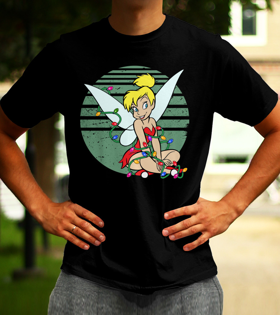 Tinkerbell Christmas Lights Fairy Wings Magic T-Shirt