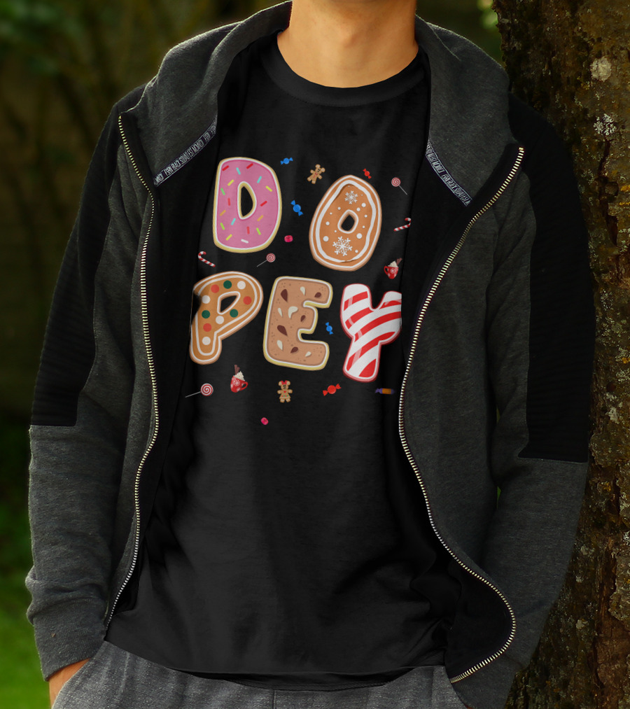 Dopey Candy Cane Gingerbread Cookie Sprinkle Sweets T-Shirt