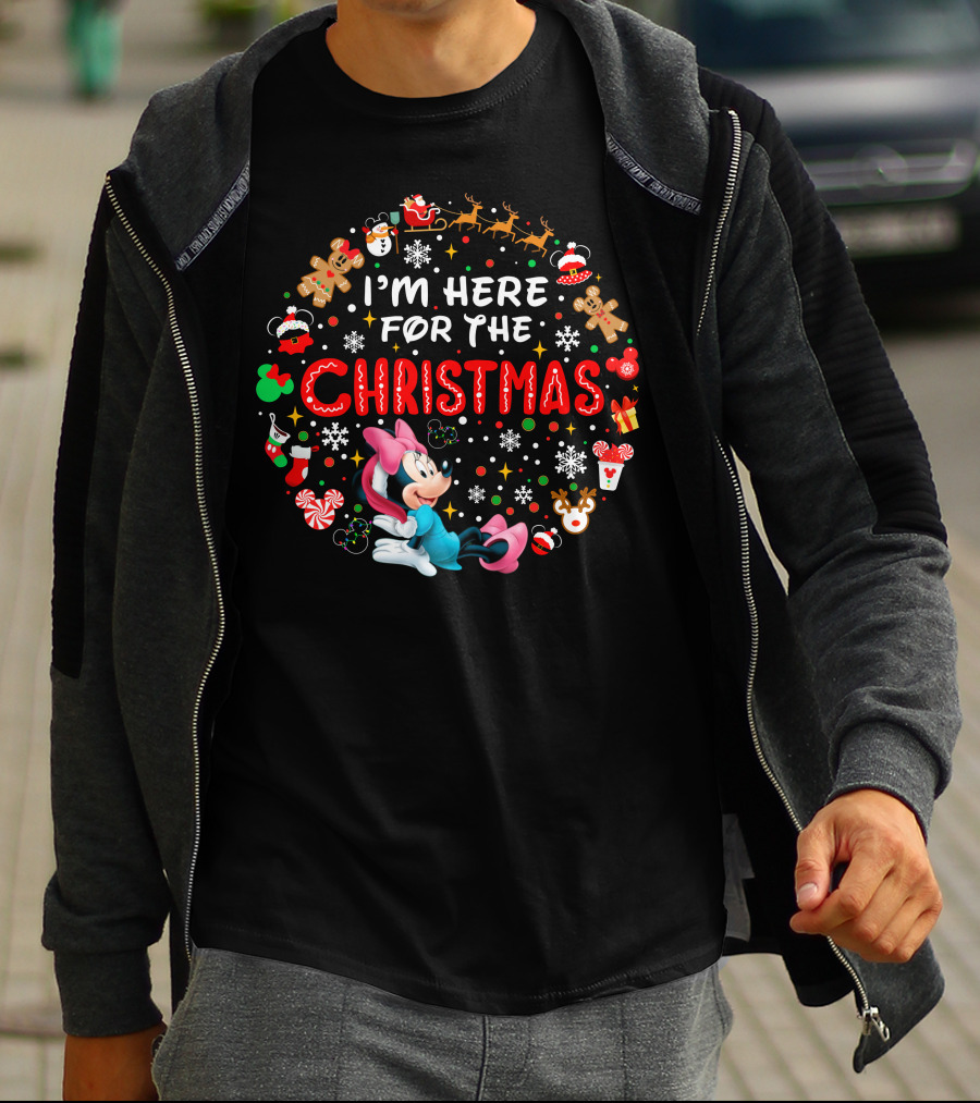 I'm Here For The Christmas Minnie Mouse Holiday Celebration T-Shirt