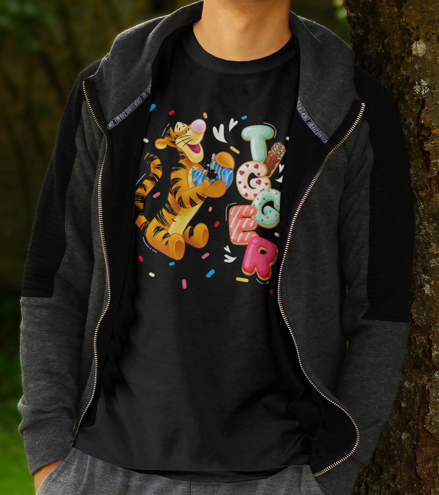 Tigger Donut Sprinkles Playful Delight T-Shirt