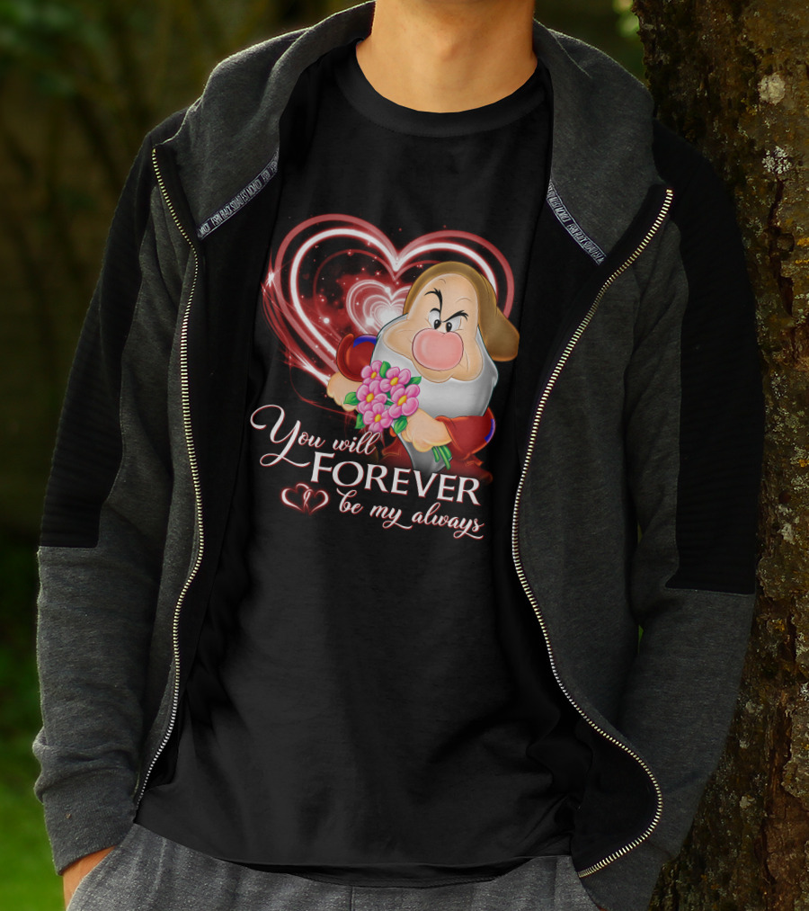 Grumpy You Will Forever Be My Always Heart And Flowers T-Shirt
