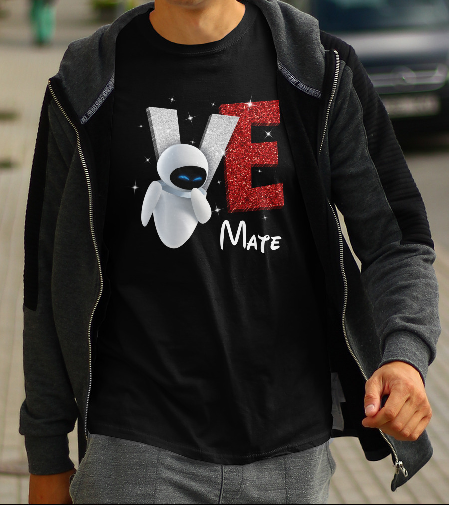 Eve Mate Wall-E Sparkling Letters With Effect T-Shirt