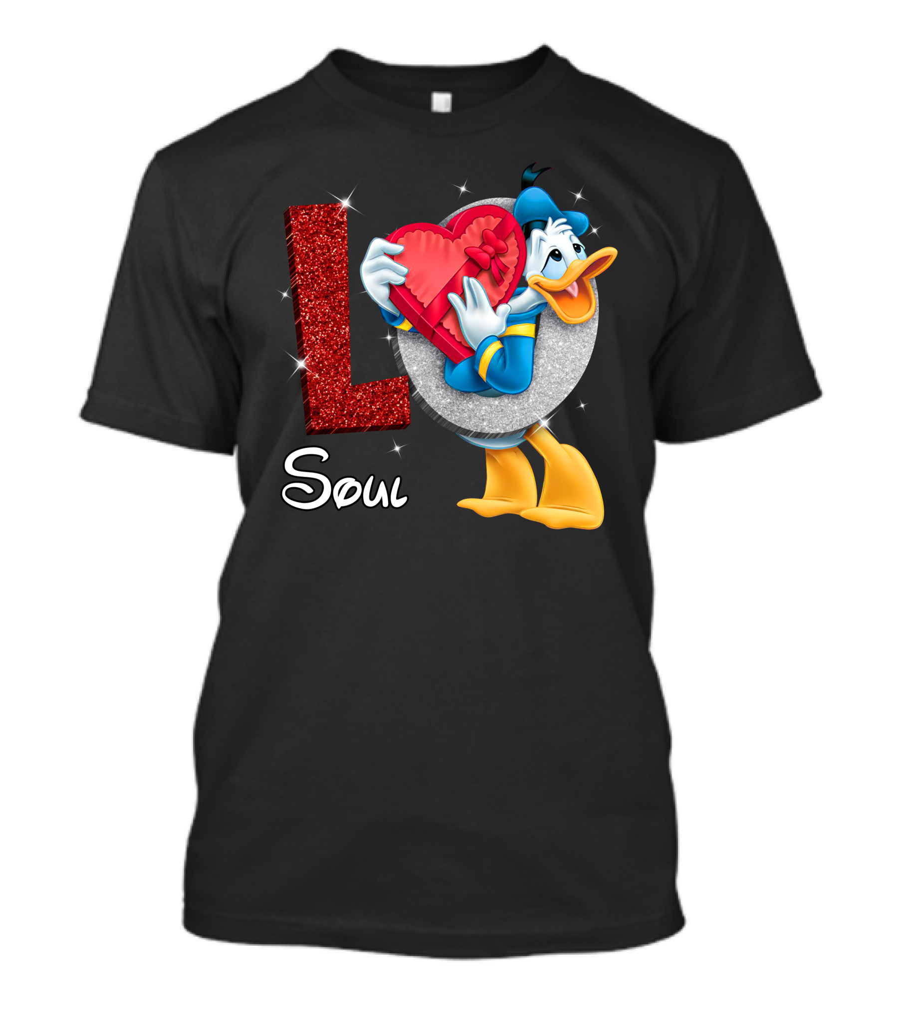 Donald Duck Holding Heart Love Soul T-Shirt