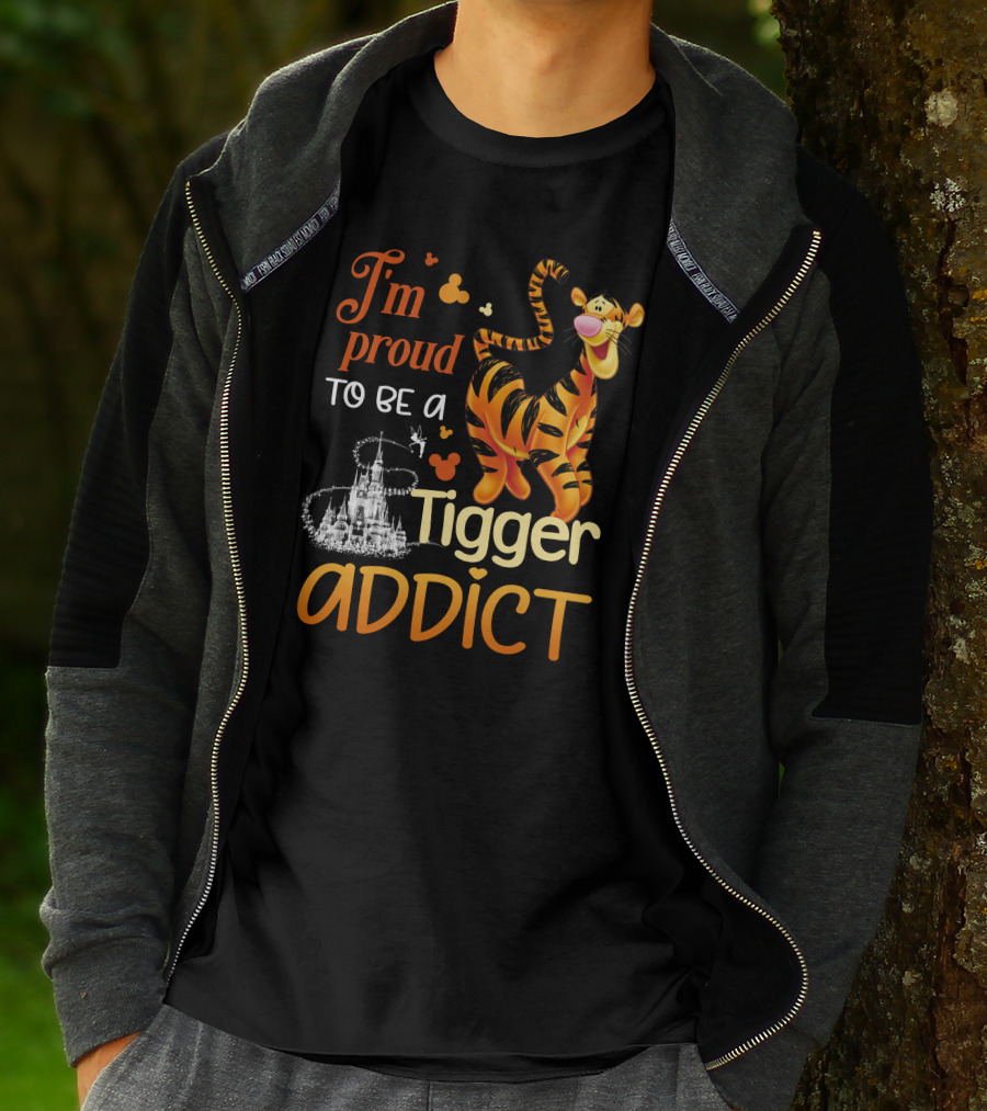 I'm Proud To Be A Tigger Addict Disney Castle T-Shirt