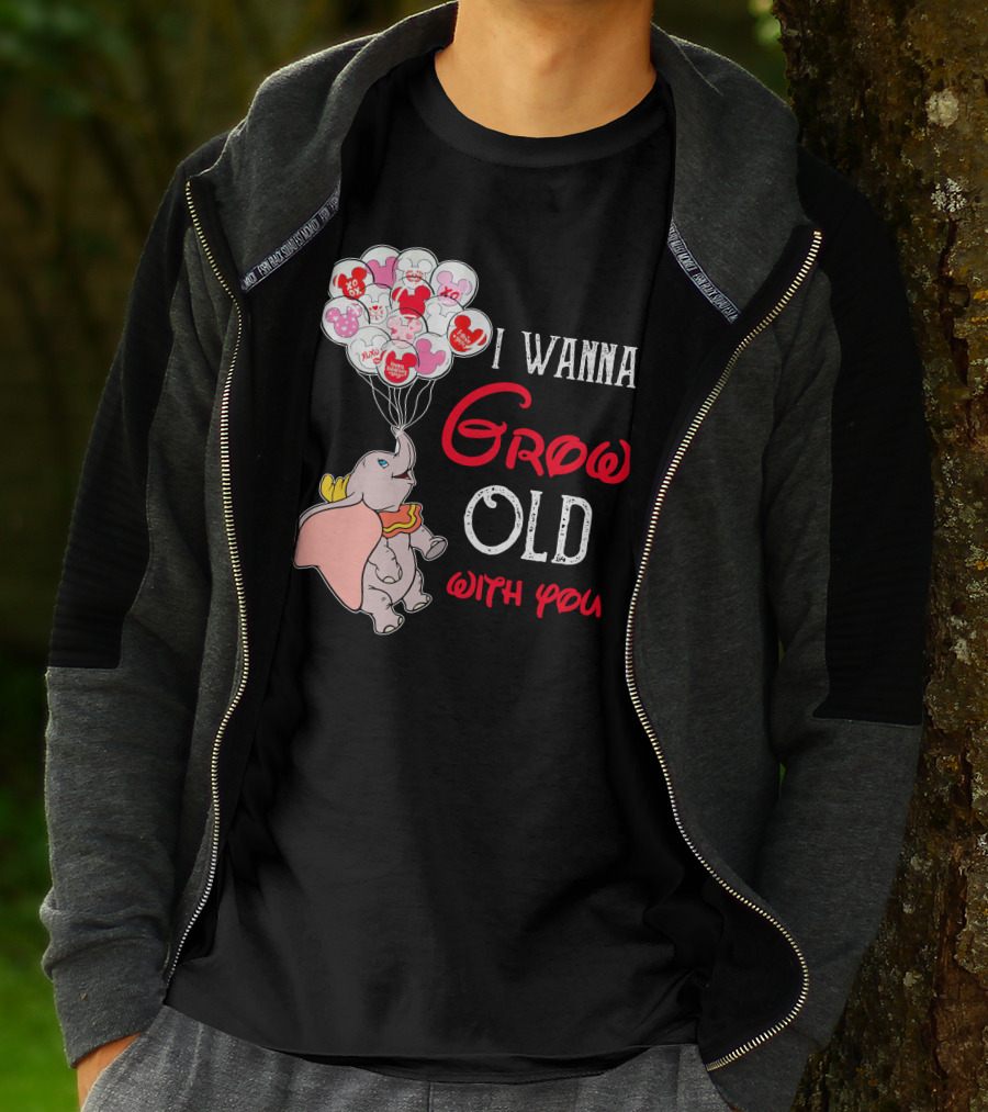 Dumbo I Wanna Grow Old With You Balloons T-Shirt