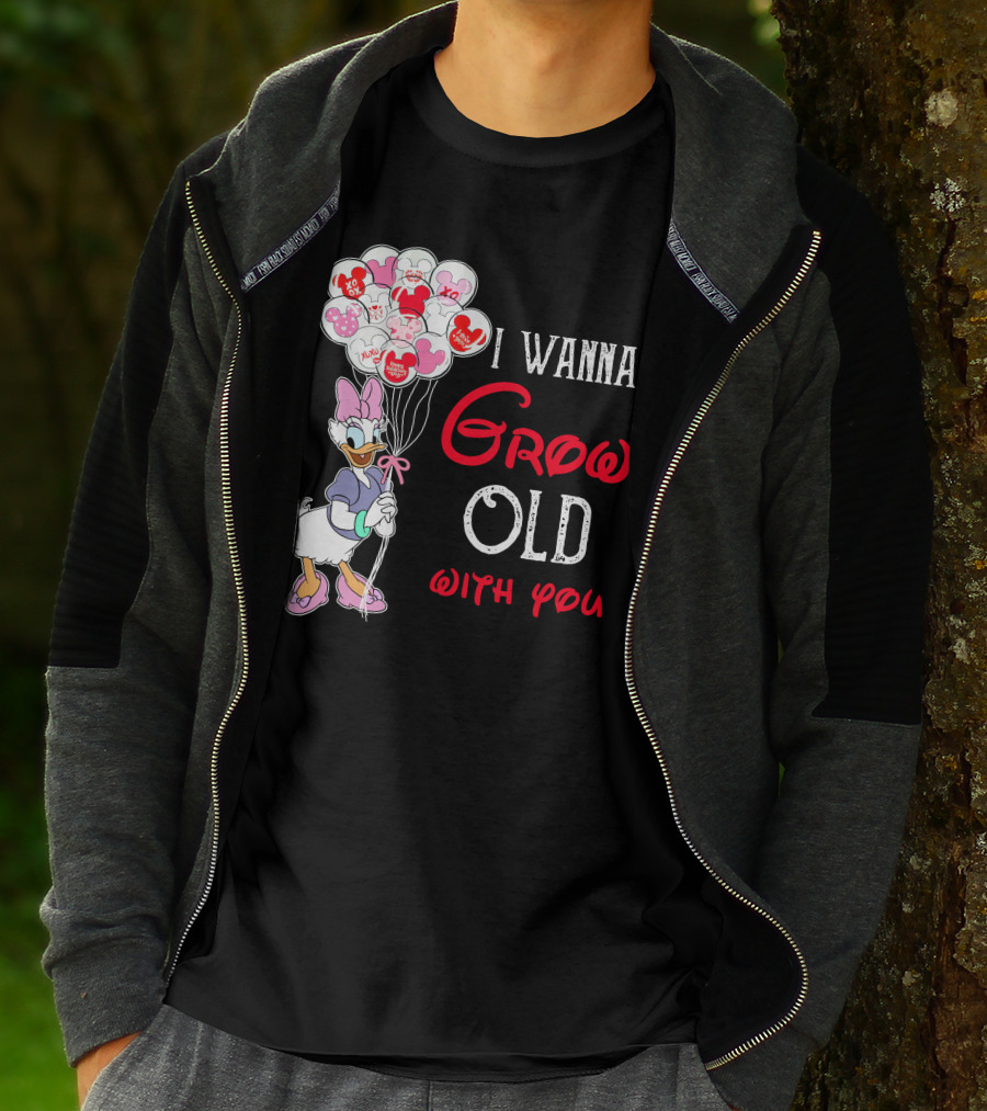 I Wanna Grow Old With You Daisy Balloons T-Shirt