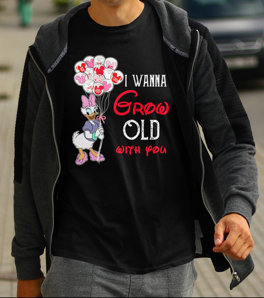 I Wanna Grow Old With You Daisy Balloons T-Shirt