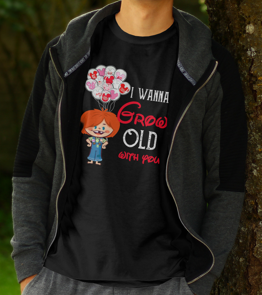 I Wanna Grow Old With You Balloons Xo Character T-Shirt