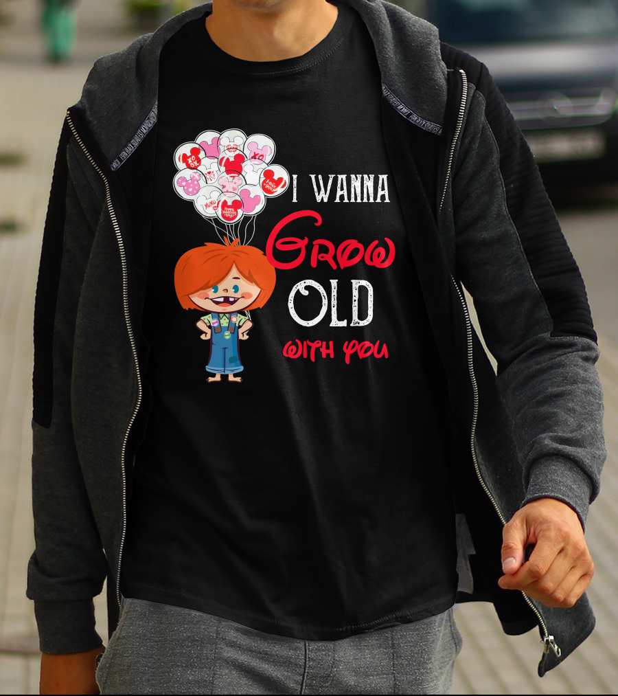 I Wanna Grow Old With You Balloons Xo Character T-Shirt