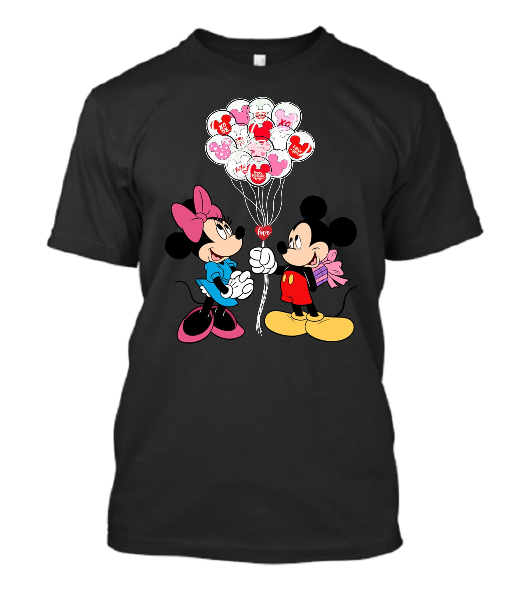 Mickey & Minnie Love Balloons Xo Kiss Me T-Shirt