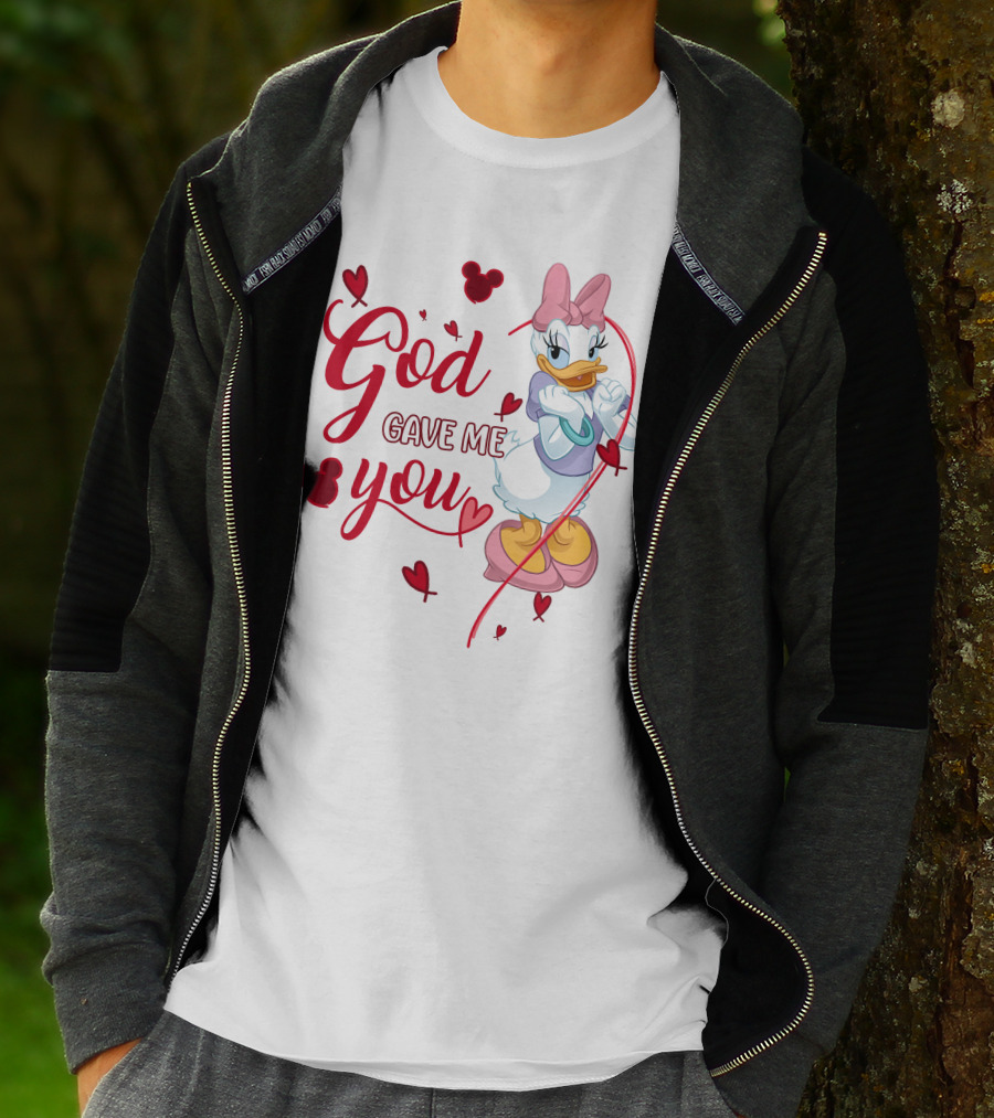God Gave Me You Daisy Duck Hearts T-Shirt