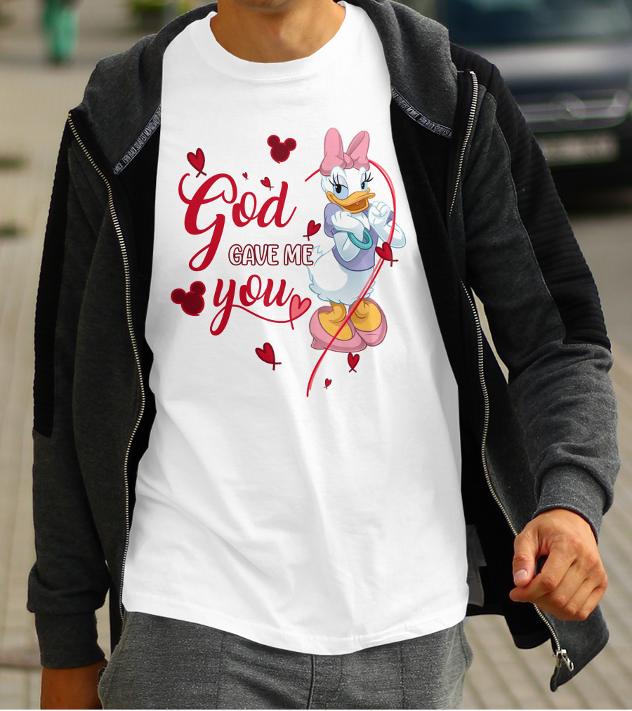 God Gave Me You Daisy Duck Hearts T-Shirt