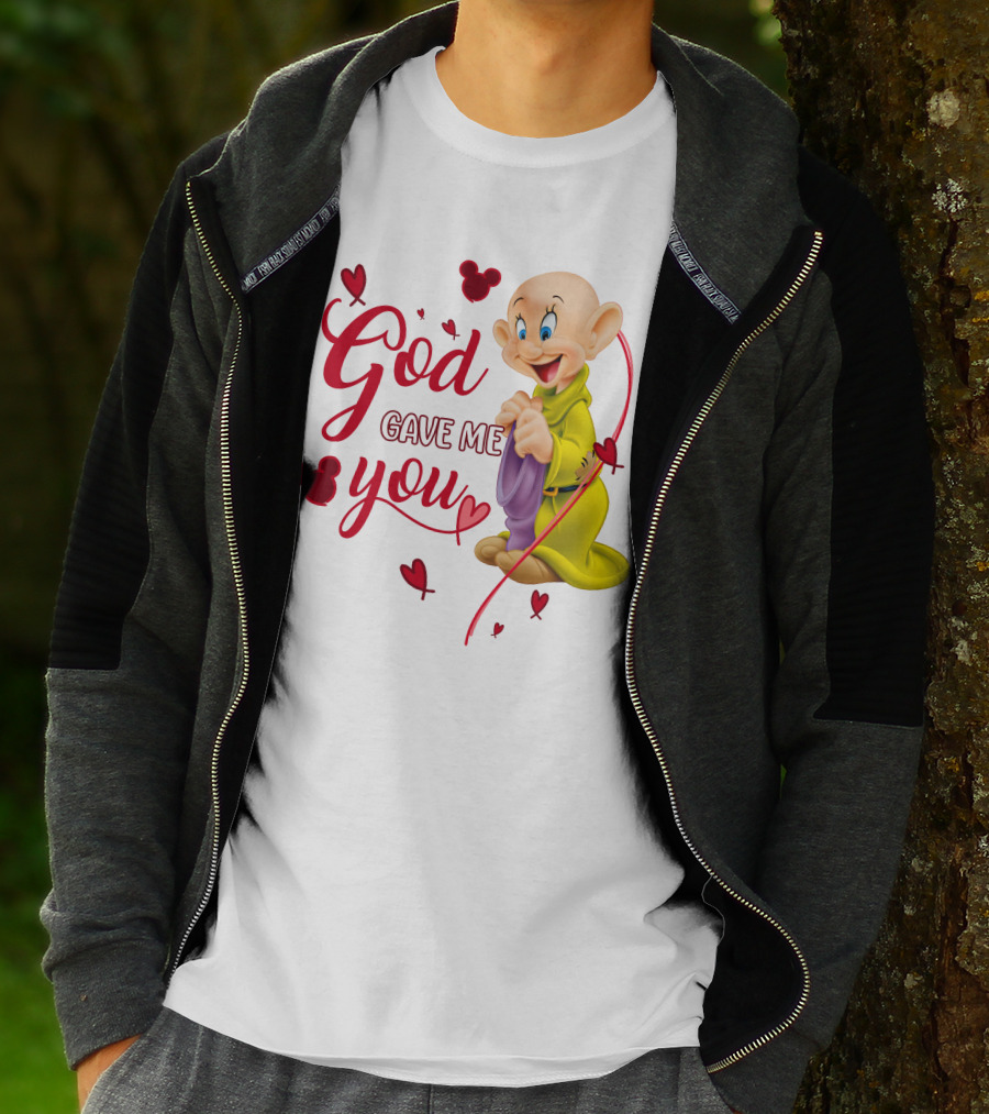 God Gave Me You Dopey Hearts Mickey Heads T-Shirt