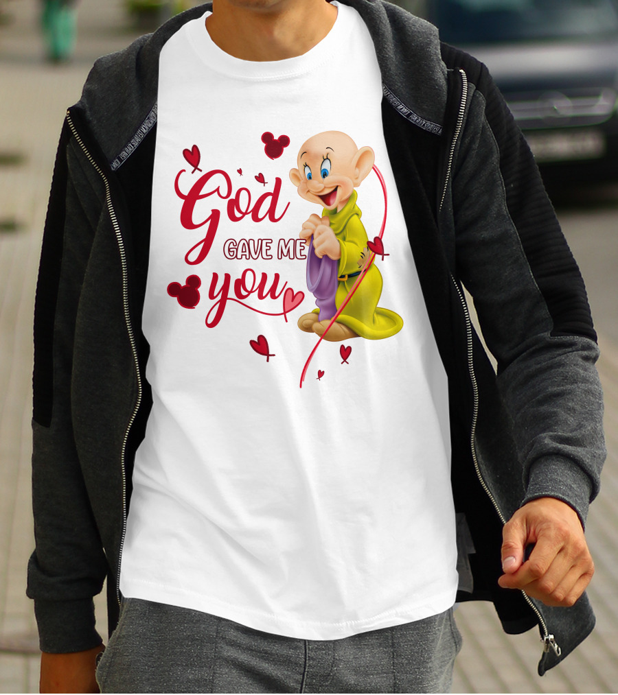 God Gave Me You Dopey Hearts Mickey Heads T-Shirt