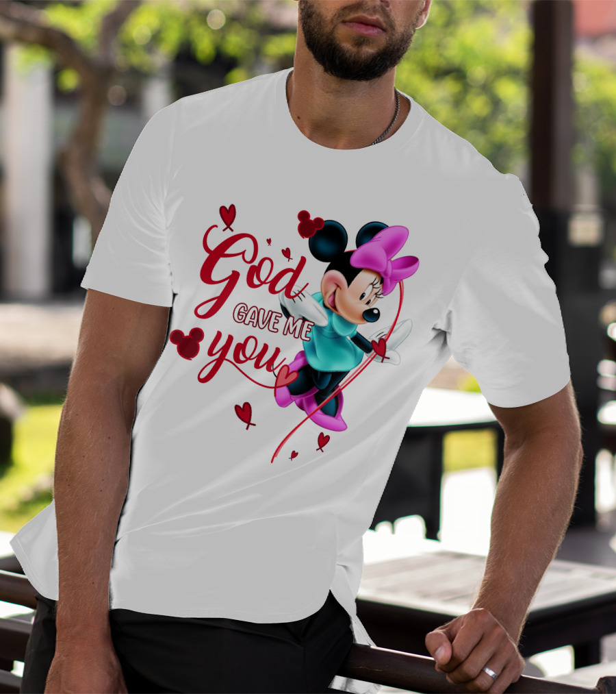 Minnie God Gave Me You Hearts And Bows T-Shirt