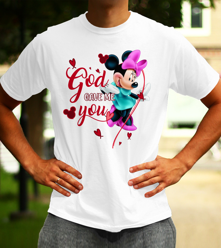Minnie God Gave Me You Hearts And Bows T-Shirt