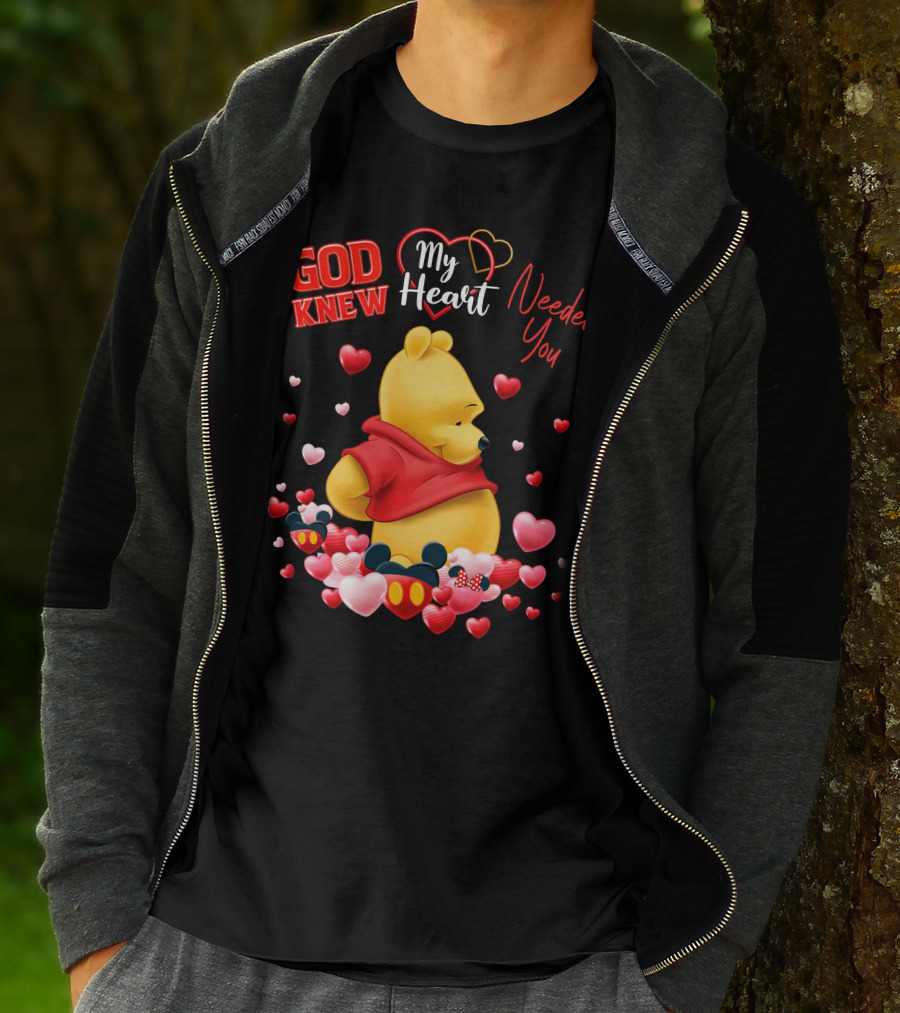God Knew My Heart Needed You Pooh Mickey Minnie Hearts T-Shirt