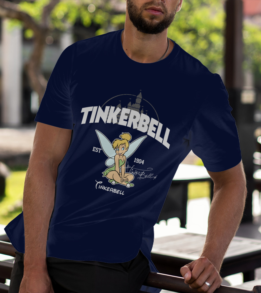 Tinkerbell Est 1904 Castle Background Disney Classic T-Shirt