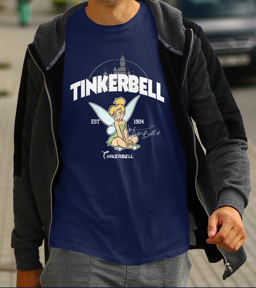 Tinkerbell Est 1904 Castle Background Disney Classic T-Shirt