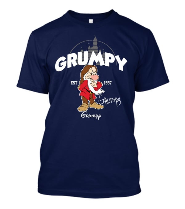 Grumpy Est 1937 Disney Castle Dwarf Snow White T-Shirt